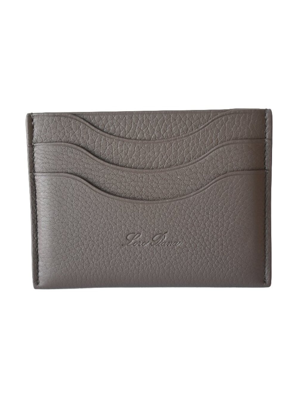 Loro Piana Extra Grained Calfskin Card Holder Warm Mastic